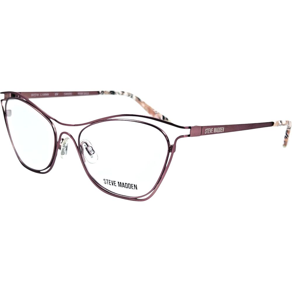 Steve Madden Candiid Womens Metal Eyeglass Frame Rose Gold 53-18